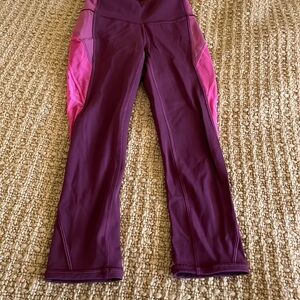 Purple and pink Lululemonn women’s leggings